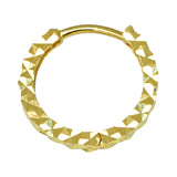 Beveled Gold Huggies