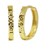 Beveled Gold Huggies