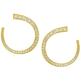 Knife Edge Diamond Aura Hoops