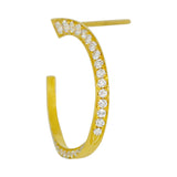 Knife Edge Diamond Aura Hoops