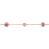 Rose Cut Pink Sapphire & Diamond Bracelet