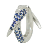 Sapphire Spike Hoop Earrings