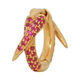 Ruby Spike Hoop Earrings