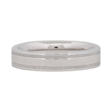 4mm Flat Wedding Band With Engraved Milgrain