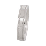 4mm Flat Wedding Band With Engraved Milgrain