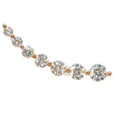 Graduated Diamond Ear Climbers