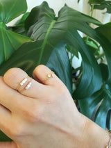 Three Stone Chain Ring