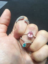 Paraiba & Diamond Tiara Ring