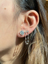 Round Brilliant Cut Diamond Chain Earrings