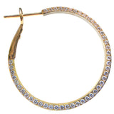 Diamond Edge Hoop Earrings
