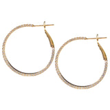 Diamond Edge Hoop Earrings