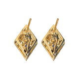 Kite Shape Yellow Diamond Earrings