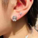 Signature Illusion Emerald Diamond Earrings