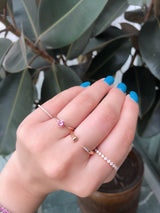 Rose-cut Pink Sapphire Stack Ring