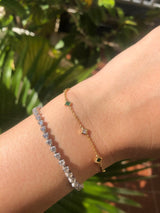 Alternating Emerald And Diamonds By The Yard Bracelet