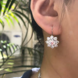 Diamond Sunflower Earring Drops