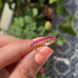 Claw Set Ruby Eternity Ring