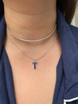 Gold Enamel Letter Charm