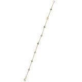 Alternating Emerald And Diamonds By The Yard Bracelet