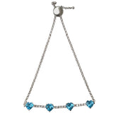 Swiss Blue Topaz & Diamond Bolo Bracelet