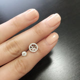 Classic Diamond Jackets For Stud Earrings