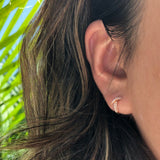 Diamond Spike Hoop Earrings