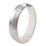 Signature Diamond V Cut Knife Edge Wedding Band