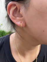 Beveled Gold Huggies