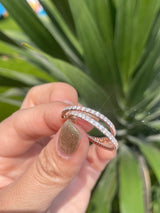 Diamond & Gold Rope Effect Hoop Earrings