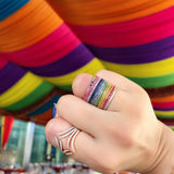 Fancy Sapphire Rainbow Eternity Ring