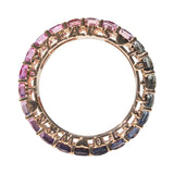 Signature Secret Message Emerald Cut Rainbow Eternity Ring