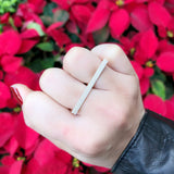 Three-row Diamond Bar Two Finger Ring