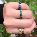 Oval Cut Emerald Eternity Ring