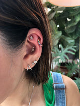 Rainbow Gemstone Huggie Earrings