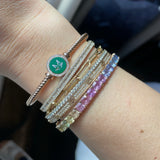 Diamond & Enamel Rope Effect Bangle