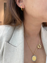 Beveled Gold Huggies