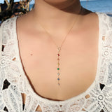 Chakra Princess Rainbow Sapphire Lariat Necklace