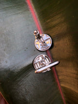 Gem-set Silver Cufflinks