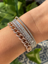 Emerald Cut Diamond Tennis Bracelet