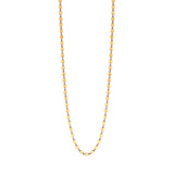 Solid 18K Gold Ball and Chain Necklace