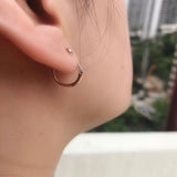 Diamond Spike Hoop Earrings