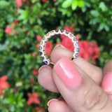 Mini Rainbow Sapphire & Diamond 3/4 Band