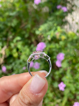 Morganite & Diamond Hearts & Arrows Ring