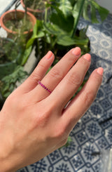 Claw Set Ruby Eternity Ring