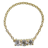 Three Stone Chain Ring