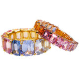 Mini Rainbow Sapphire & Diamond 3/4 Band
