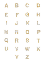 Pave Diamond Letter Stud Earrings