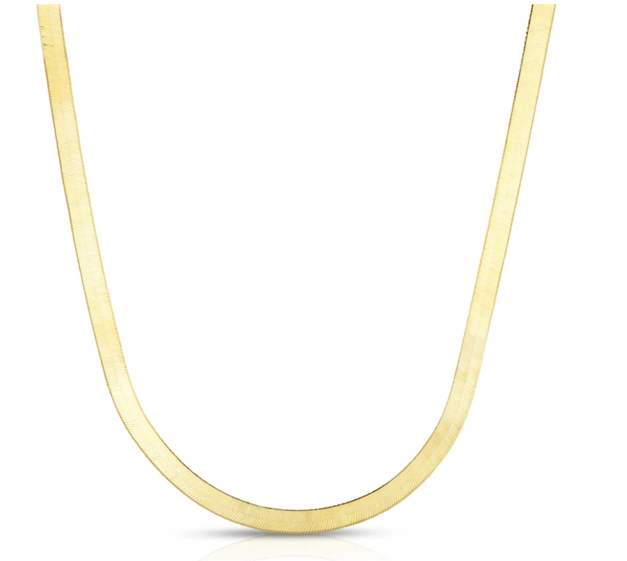 Thin gold shop herringbone chain