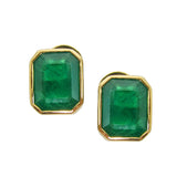 Emerald cut Emerald Stud Earrings
