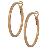 Diamond Edge Hoop Earrings